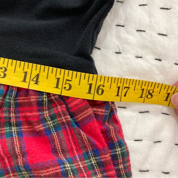 Vintage red paid dress size M - Picture 14 of 15